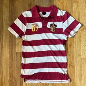 Gryffindor Red & White Striped Polo Shirt